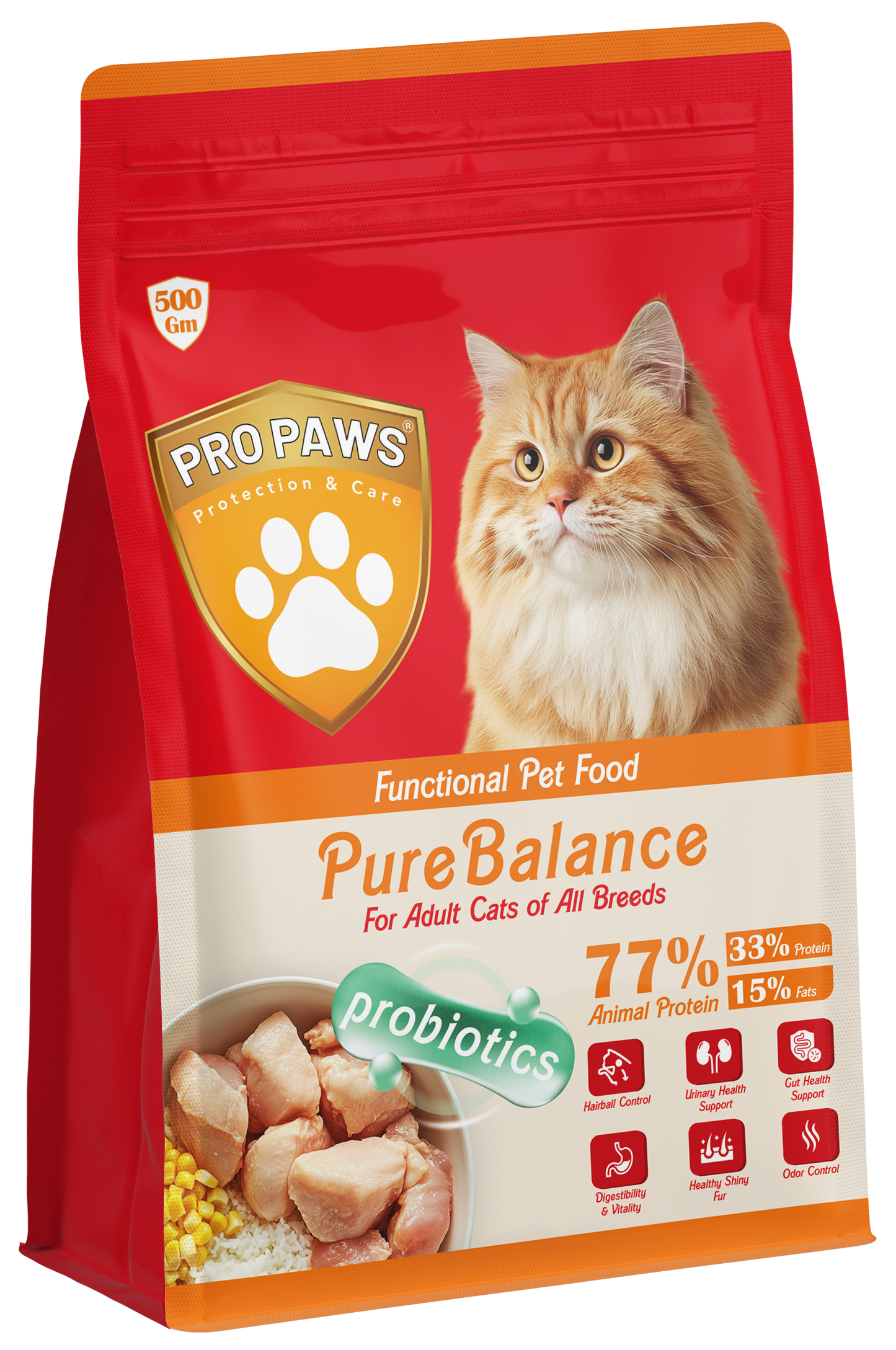 PROPAWS Pure Balance Dry Food for Adult Cats 500 Gram