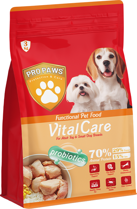PROPAWS Vital Care Dry Food For Adult Toy and Small Dogs Breeds 3 Kilogram